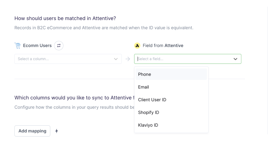 Record matching in Hightouch UI